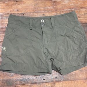 Arc'teryx Olive Green Performance Cargo Shorts